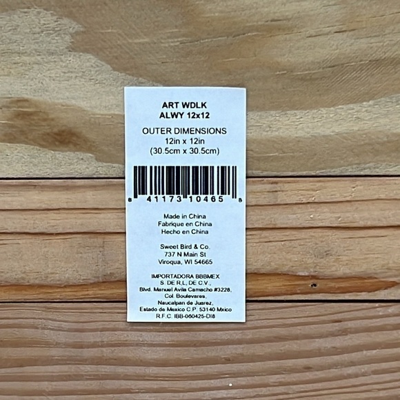 Sweet Bird & Co DISTRESSED WOODEN HOME DECOR SIGN 12x12 - Picture 8 of 9